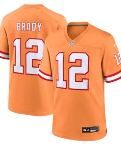 Tampa Bay Buccaneers #12 Tom Brady Throwback Game Jersey - Orange