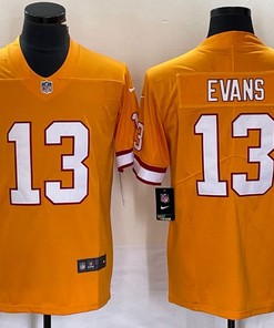 Tampa Bay Buccaneers #13 Mike Evans Orange Throwback Jersey