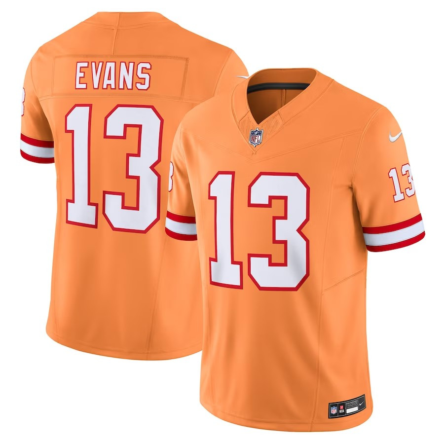 Tampa Bay Buccaneers #13 Mike Evans Throwback Vapor Fuse Limited Jersey - Orange