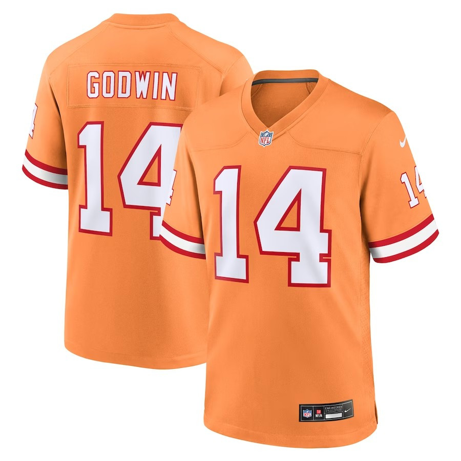 Tampa Bay Buccaneers #14 Chris Godwin Throwback Game Jersey - Orange