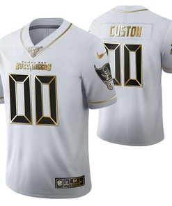 Tampa Bay Buccaneers 2021 Nfl Golden Brandedition White Jersey Gift With Custom Name Number For Buccaneers Fans