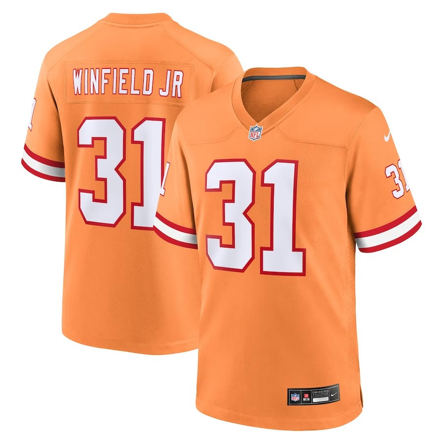 Tampa Bay Buccaneers #31 Antoine Winfield Jr Throwback Game Jersey - Orange
