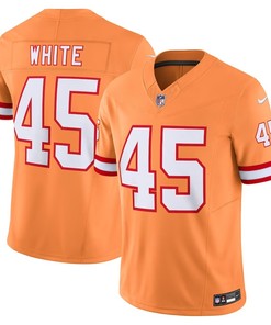 Tampa Bay Buccaneers #45 Devin White Throwback Vapor Fuse Limited Jersey - Orange