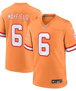 Tampa Bay Buccaneers #6 Baker Mayfield Throwback Game Jersey - Orange
