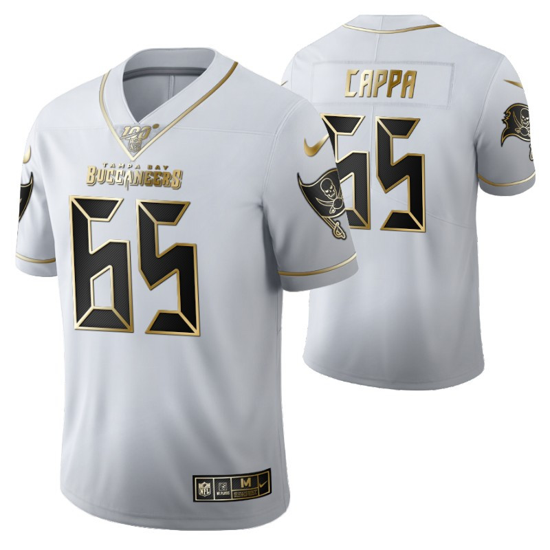 Tampa Bay Buccaneers Alex Cappa 65 2021 Nfl Golden Brandedition White Jersey Gift For Buccaneers Fans