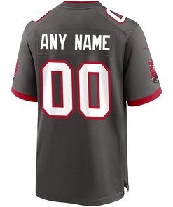 Tampa Bay Buccaneers Alternate Custom Game Jersey - Pewter