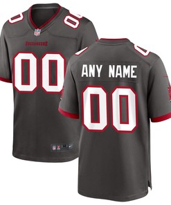 Tampa Bay Buccaneers Alternate Custom Game Jersey - Pewter Custom Jerseys Nfl