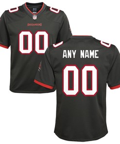 Tampa Bay Buccaneers Alternate Custom Game Jersey Pewter Custom Jerseys Nfl