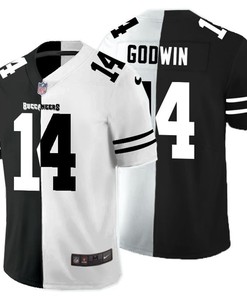 Tampa Bay Buccaneers Chris Godwin #14 Nfl 2020 Black And White Jersey