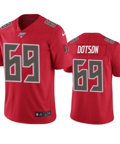 Tampa Bay Buccaneers Demar Dotson Red 100th Season Vapor Limited Jersey