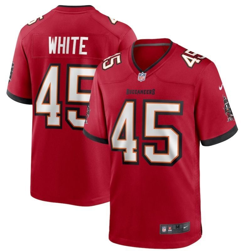 Tampa Bay Buccaneers Devin White #45 Nfl 2020 Red Jersey