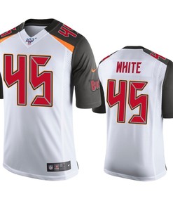 Tampa Bay Buccaneers Devin White White 100th Season Vapor Limited Jersey