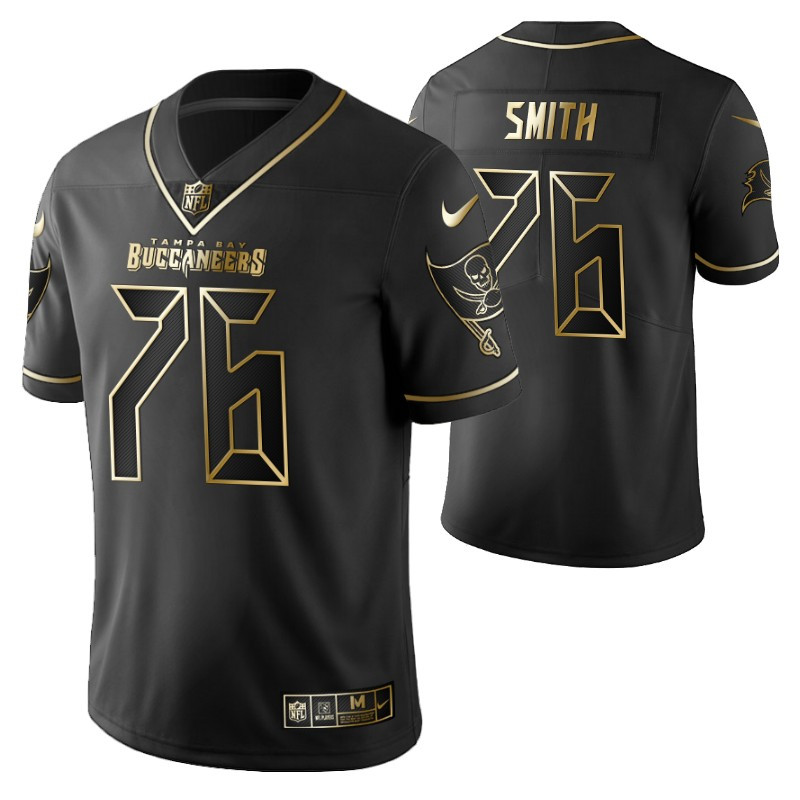 Tampa Bay Buccaneers Donovan Smith 76 2021 Nfl Golden Brandedition Black Jersey Gift For Buccaneers Fans