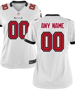 Tampa Bay Buccaneers Historic Logo Nike Womens Custom Game Jersey - White-