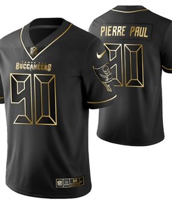Tampa Bay Buccaneers Jason Pierre-paul 90 2021 Nfl Golden Brandedition Black Jersey Gift For Buccaneers Fans