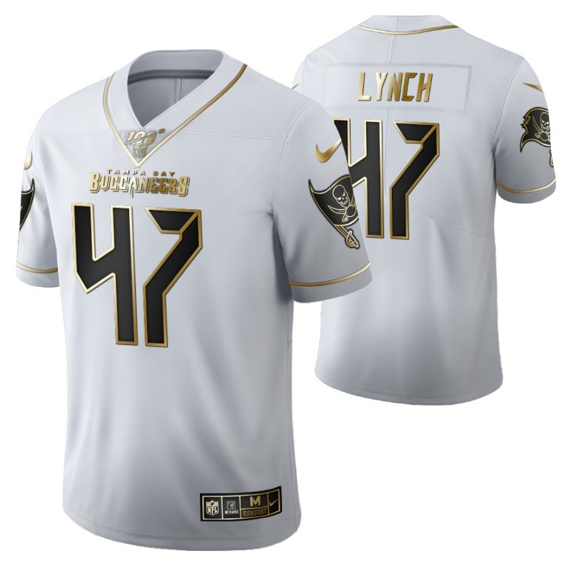 Tampa Bay Buccaneers John Lynch 47 2021 Nfl Golden Brandedition White Jersey Gift For Buccaneers Fans