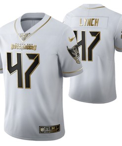 Tampa Bay Buccaneers John Lynch 47 2021 Nfl Golden Brandedition White Jersey Gift For Buccaneers Fans