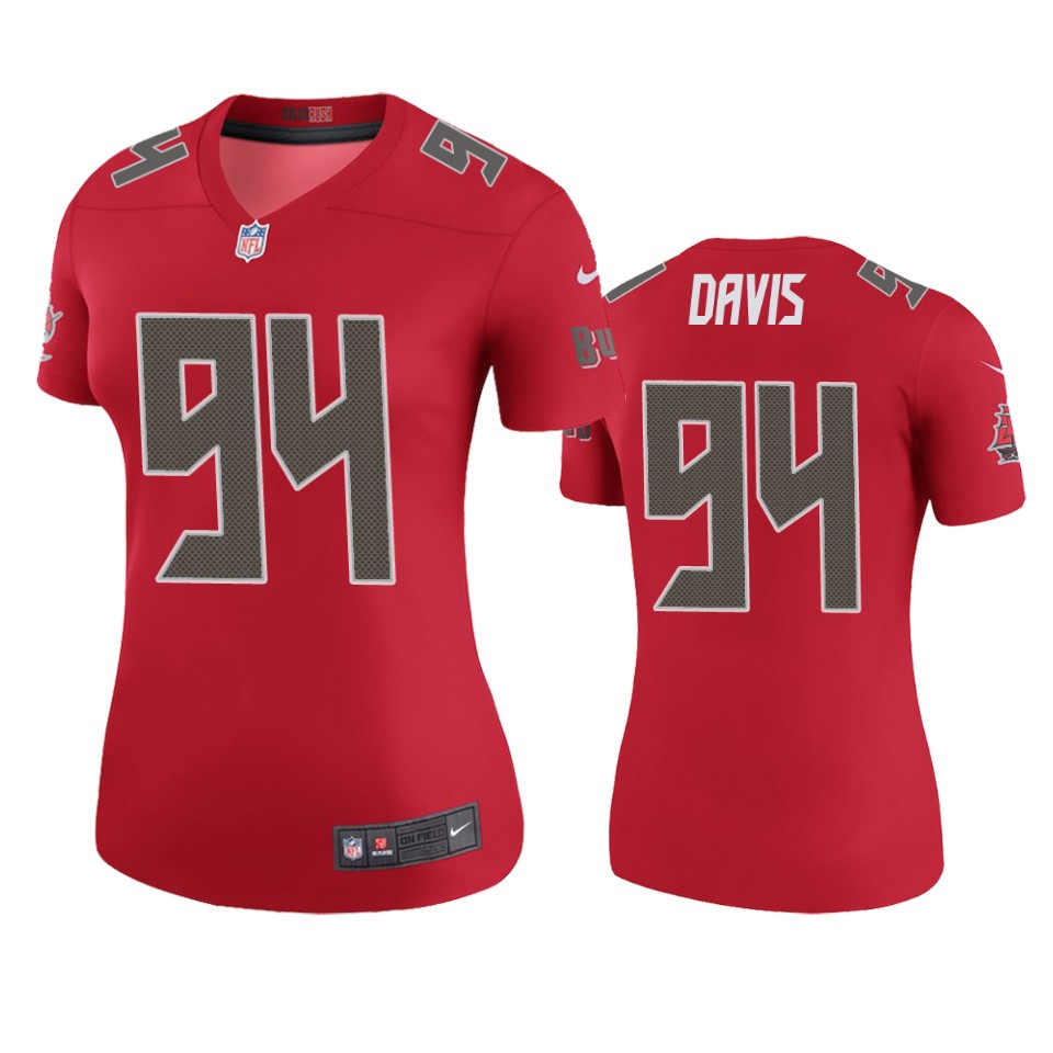 Tampa Bay Buccaneers Khalil Davis Red Color Rush Legend Jersey - Womens