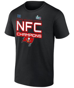 Tampa Bay Buccaneers NFC Champions Iconic Slant Black T-Shirt