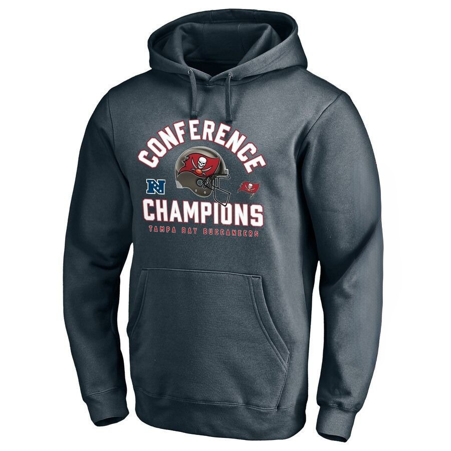 Tampa Bay Buccaneers NFC Conference Champions Dark Grey Pullover Hoodie