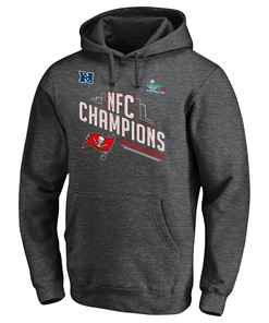 Tampa Bay Buccaneers NFC Conference Champions Grey Pullover Hoodie