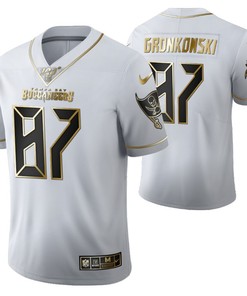 Tampa Bay Buccaneers Rob Gronkowski 87 2021 Nfl Golden Brandedition White Jersey Gift For Buccaneers Fans