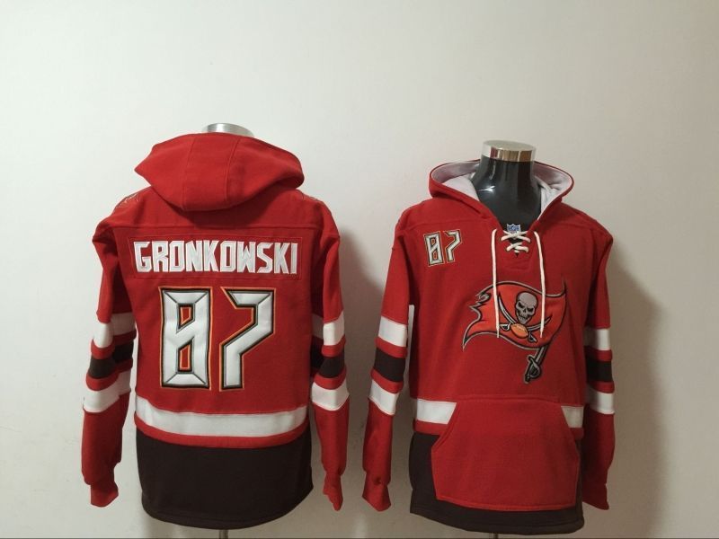 Tampa Bay Buccaneers Rob Gronkowski #87 Nfl 2020 Red Hoodie Jersey