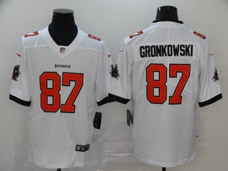 Tampa Bay Buccaneers Rob Gronkowski #87 Nfl 2020 White Jersey