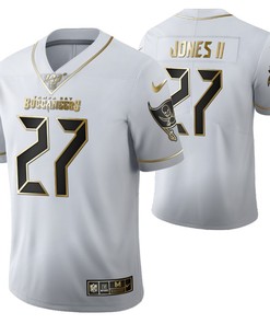 Tampa Bay Buccaneers Ronald Jones Ii 27 2021 Nfl Golden Brandedition White Jersey Gift For Buccaneers Fans