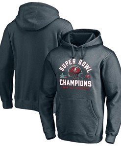 Tampa Bay Buccaneers Super Bowl LVII Champions Dark Grey Pullover Hoodie
