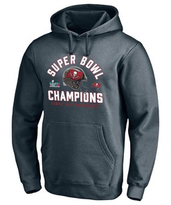 Tampa Bay Buccaneers Super Bowl LVII Champions Dark Grey Pullover Hoodie
