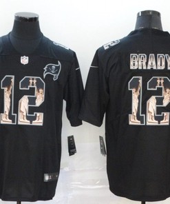 Tampa Bay Buccaneers Tom Brady #12 Nfl 2020 Black Statue Of Liberty Jersey