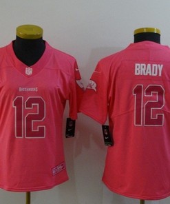Tampa Bay Buccaneers Tom Brady #12 Nfl 2020 Dark Pink Womens Jersey