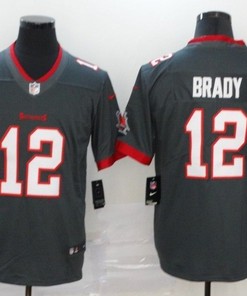 Tampa Bay Buccaneers Tom Brady #12 Nfl 2020 Grey Jersey