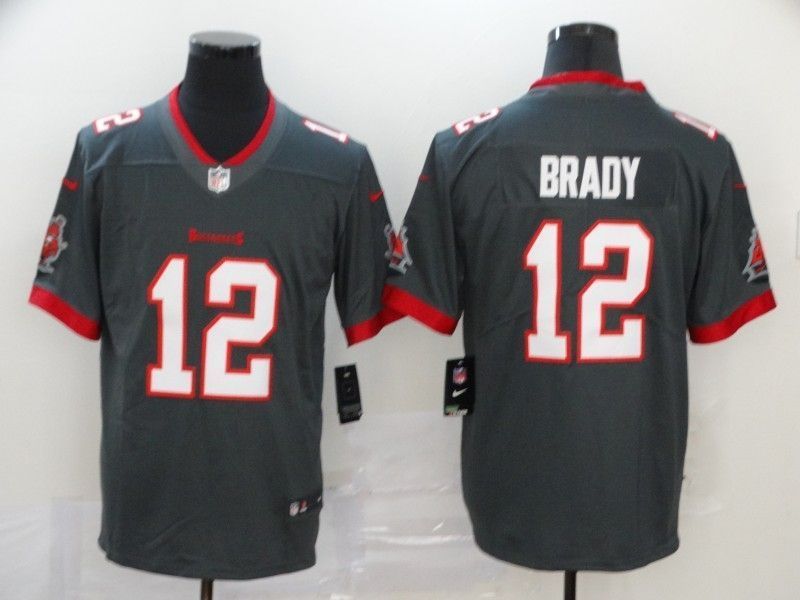 Tampa Bay Buccaneers Tom Brady #12 Nfl 2020 Grey Jersey