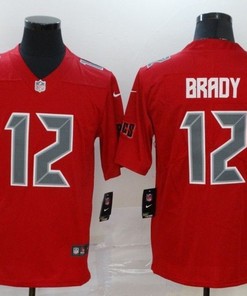 Tampa Bay Buccaneers Tom Brady #12 Nfl 2020 Red Orange Jersey