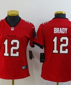 Tampa Bay Buccaneers Tom Brady #12 Nfl 2020 Red Orange Womens Jersey