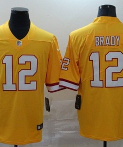 Tampa Bay Buccaneers Tom Brady #12 Nfl 2020 Yellow Jersey
