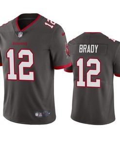 Tampa Bay Buccaneers Tom Brady Pewter 2020 Vapor Limited Jersey - Mens