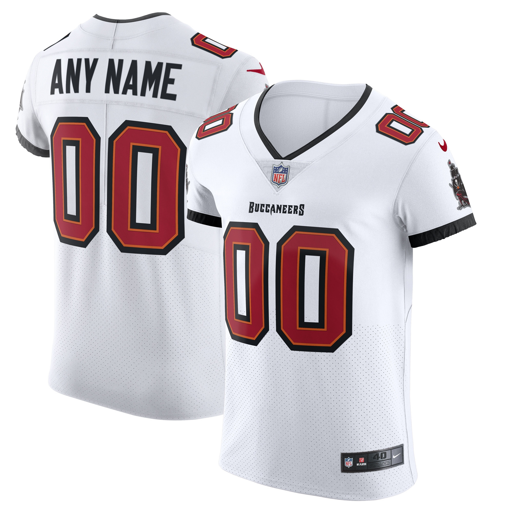 Tampa Bay Buccaneers Vapor Elite Custom Jersey - White Custom Jerseys Nfl