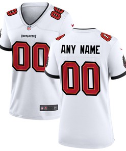 Tampa Bay Buccaneers Womens Custom Game Jersey - White Custom Jerseys Nfl