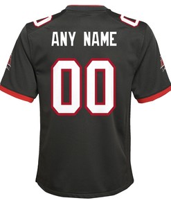 Tampa Bay Buccaneers Youth Alternate Custom 00 Game Jersey - Pewter