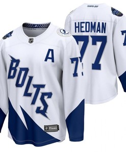 Tampa Bay Lightning 77 Victor Hedman 2022 Stadium Series White Jersey Jersey