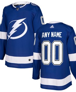 Tampa Bay Lightning Adidas Authentic Custom Jersey - Blue Custom Jerseys Nhl