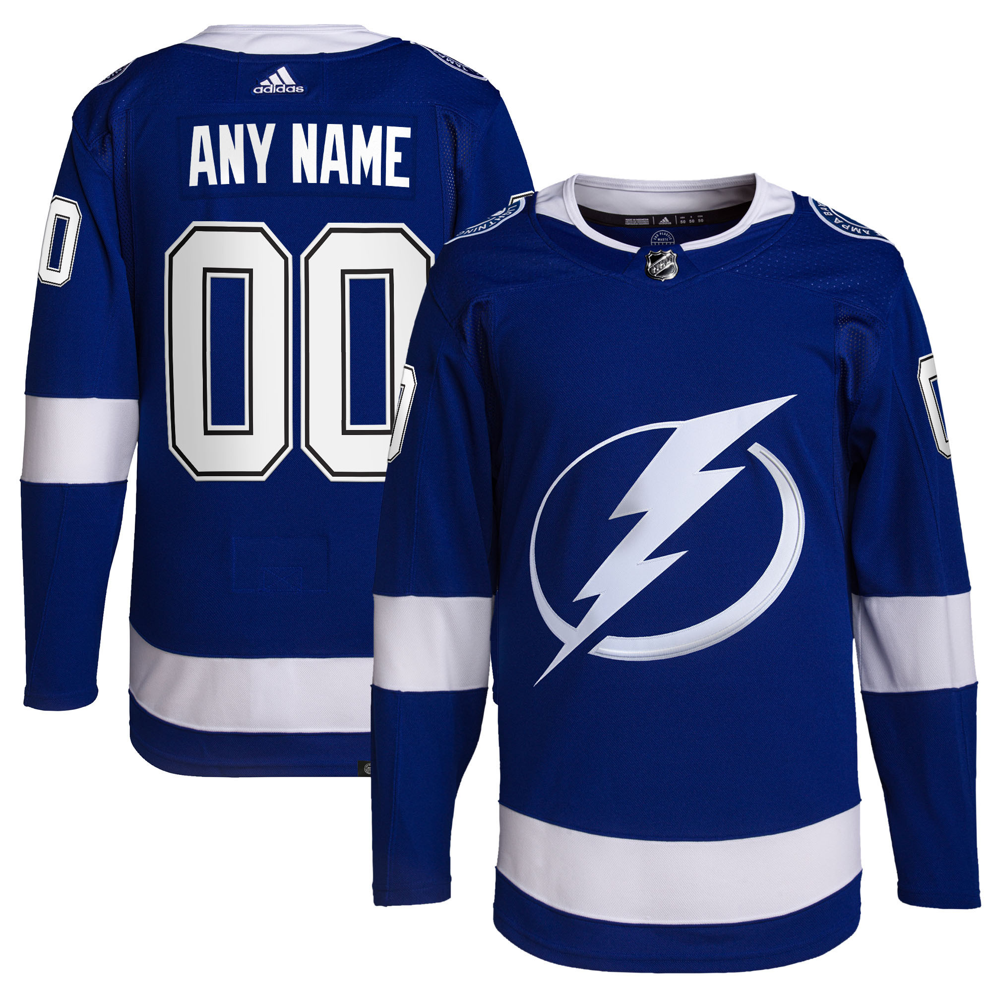 Tampa Bay Lightning Adidas Home Primegreen Authentic Pro Custom Jersey - Royal Custom Jerseys Nhl