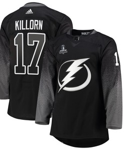 Tampa Bay Lightning Alex Killorn 17 Alternate 2022 Stanley Cup Playoffs Breakaway Men Jersey - Black