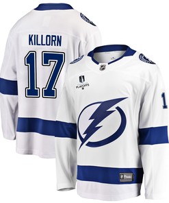 Tampa Bay Lightning Alex Killorn 17 Away 2022 Stanley Cup Playoffs Breakaway Men Jersey - White