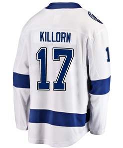 Tampa Bay Lightning Alex Killorn 17 Away 2022 Stanley Cup Playoffs Breakaway Men Jersey - White