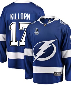 Tampa Bay Lightning Alex Killorn 17 Home 2022 Stanley Cup Final Breakaway Men Jersey - Blue