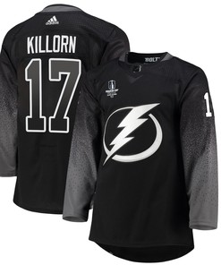 Tampa Bay Lightning Alex Killorn 17 alternate 2022 Stanley Cup Final Breakaway Men Jersey - black